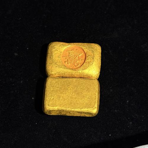 仿古金錠鎏金古玩金元寶中央造幣廠黃金萬兩仿銅擺件批發(fā)工藝品